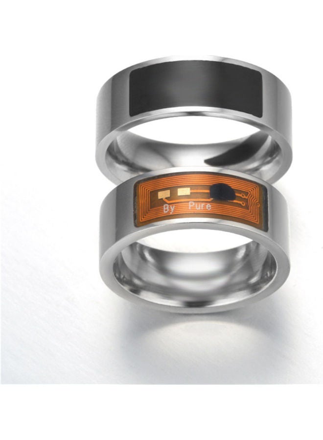 Stainless Steel Access Card Chip Magic Ultimate Control NFC Smart Ring Band Black