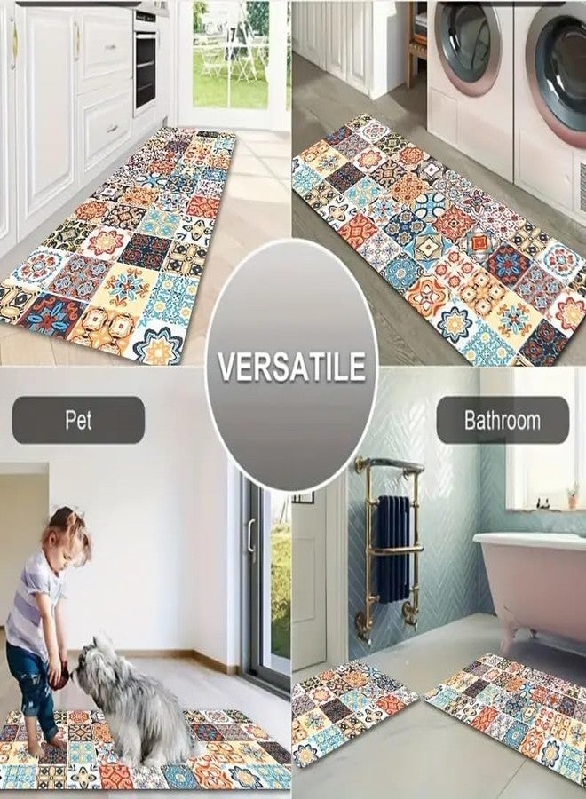 Whixant Kitchen Mat Sets 2 Pcs, Anti Fatigue Mat, Non-Slip Kitchen Rugs & Mat, Cushioned Kitchen Mats for Floor, Comfort Standing Mat for Work Station Kitchen Door Entrances, Absorbent & Resist Dirt - Image 5