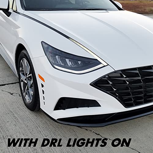 SlickMod Chrome Delete Blackout Vinyl Overlay for 2020-2022 Hyundai Sonata Window Trim (Gloss Black) - Image 5