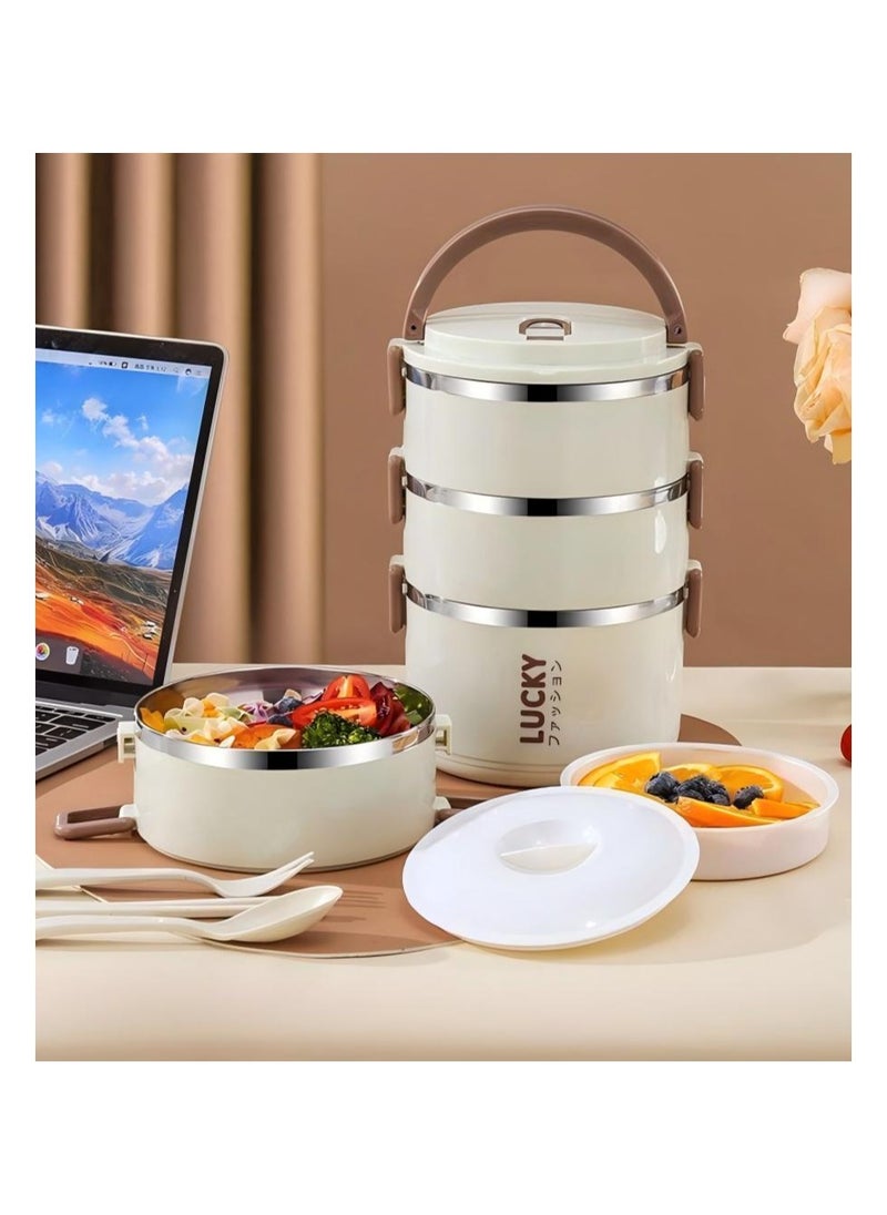 Generic - Large Capacity Stainless Steel Lunch Box with Lunch Bag Portable Thermal Bento Box for School Camping and Work Kitchen Organizers and Storage Kitchen Accessories - Image 1
