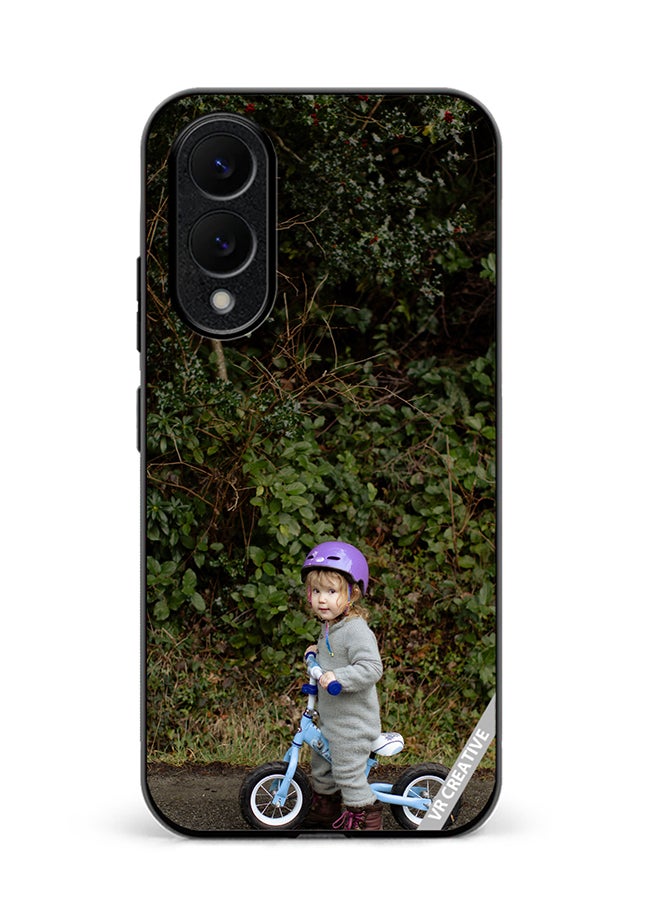 VR CREATIVE Protective Case Cover For Samsung Galaxy S25 Edge Bicycle Baby Design Multicolour