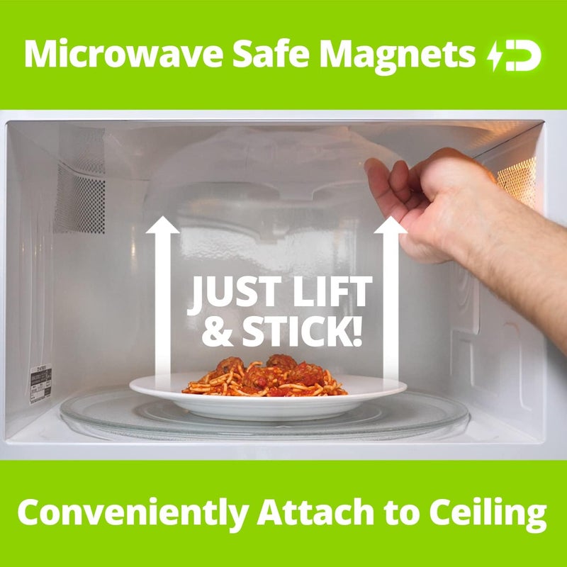 HOVER COVER Magnetic Splatter Cover, 12-Inch Clear BPA-Free Food Lid, Vented Plate Guard with Steam Vents, Anti-Splash Microwave Lid, Dishwasher Safe, Space-Saving Magnetic Storage - Ivory - Image 5