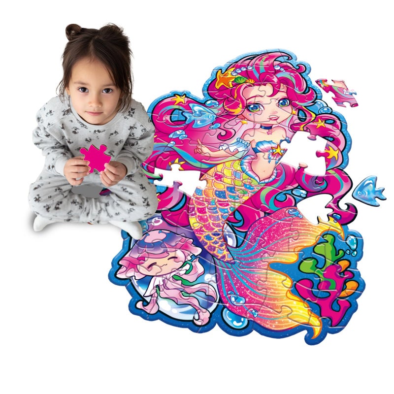 Wings Giant Jumbo Mermaid Floor Puzzle for Kids Ages 68 Year Old Large Toddler Puzzle for Girls Ages 6 7 8 Year Old Mermaid Girl Gift and Educational Toy for Birthday and Christmas - Image 3