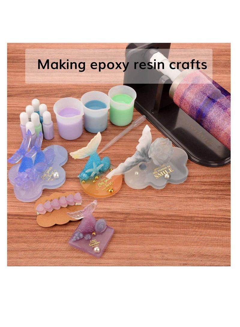 الأزرق جي دبليو Silicone Measuring Cups, 100ml Mixing Cups for Epoxy Resin Arcrylic Paint Pouring Non Stick Stir and Pour Tool with Precise Scale measure, stir at a budget saving cost - Image 5