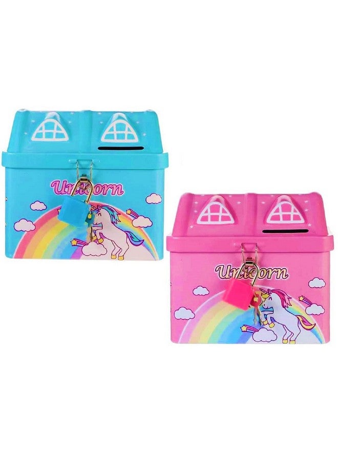 FunBlast FunBlast Piggy Bank - Hut Shaped Unicorn Coin Box For Kids, Money Bank For Kids, Piggy Bank For Kids, Money Box For Kids, Birthday Return Gift (Random Color - 1 Unit), Cartoon, Multi - Image 1