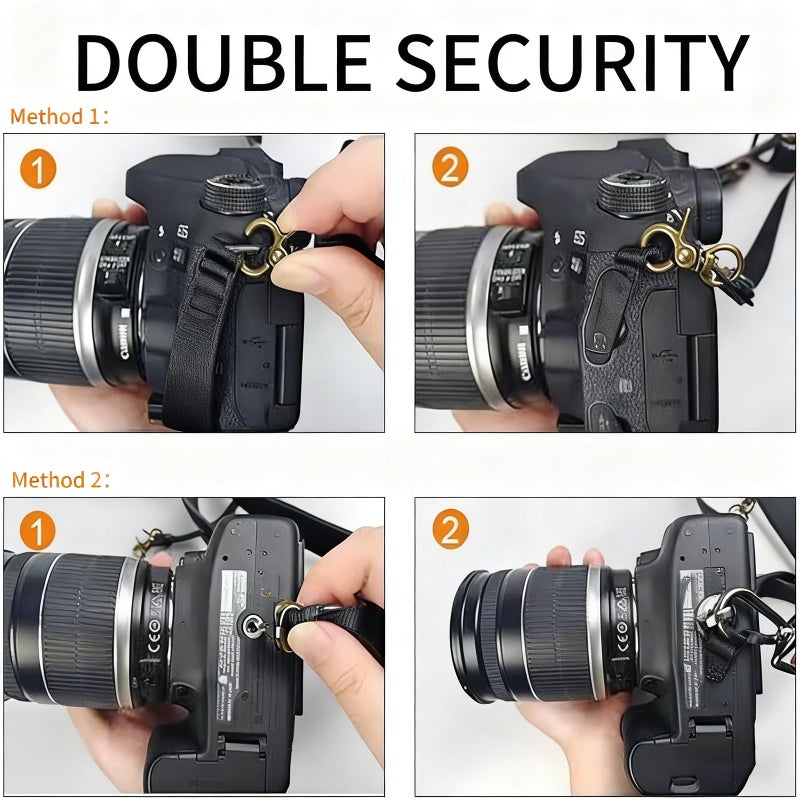 YIHAOSSING Camera Harness,Black Camera Straps for Photographers,Leather Dual Camera Strap for Two DSLR/SLR Cameras (black) - Image 4