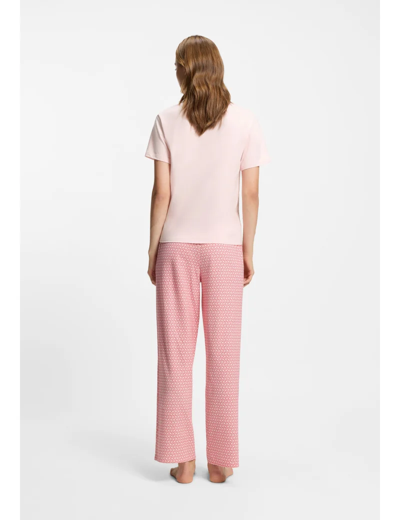 HUGO Stretch-jersey pyjama T-shirt with logo artwork