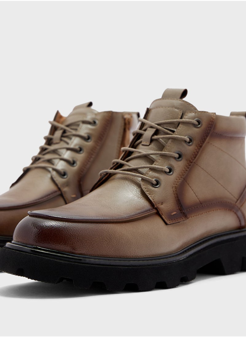 Robert Wood Ankle Lace Up Casual Boots  - Image 4