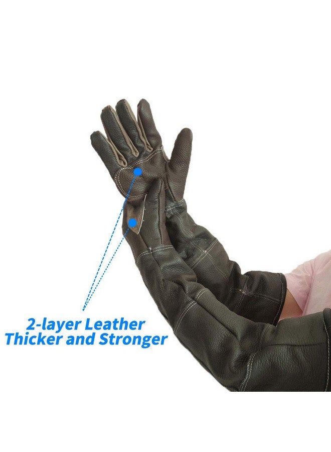 YBB Waterproof Animal Handling Gloves, AntiScratch/Bite Protective Long Gloves For Pet Cat Bathing Dog Bird(S) - Image 2