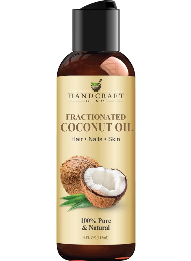 handcraft Blends زيت جوز الهند المFractionated اليدوي - 4 أونصة سائلة - 100% نقي وطبيعي - زيت ناقل من الدرجة الممتازة للبشرة والشعر - للشعر والجسم - تدليك - Image 1