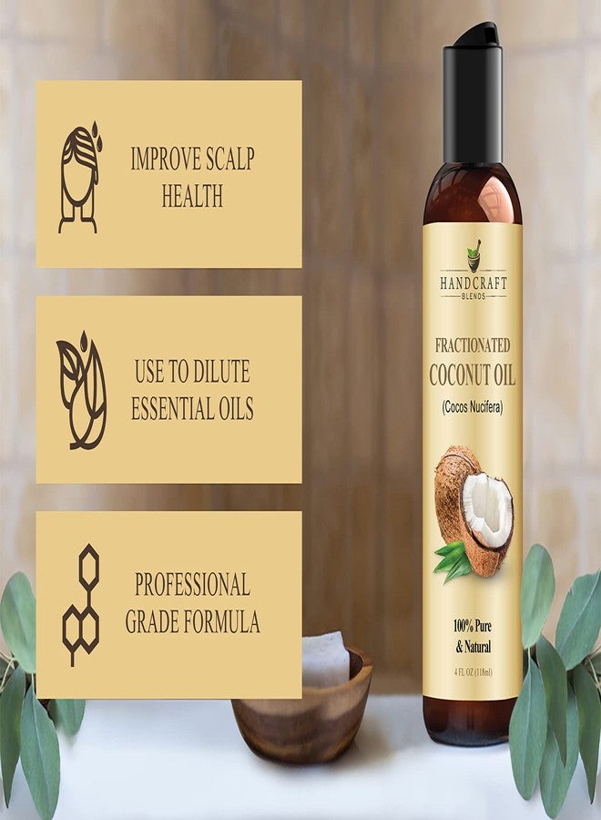 handcraft Blends زيت جوز الهند المFractionated اليدوي - 4 أونصة سائلة - 100% نقي وطبيعي - زيت ناقل من الدرجة الممتازة للبشرة والشعر - للشعر والجسم - تدليك - Image 5