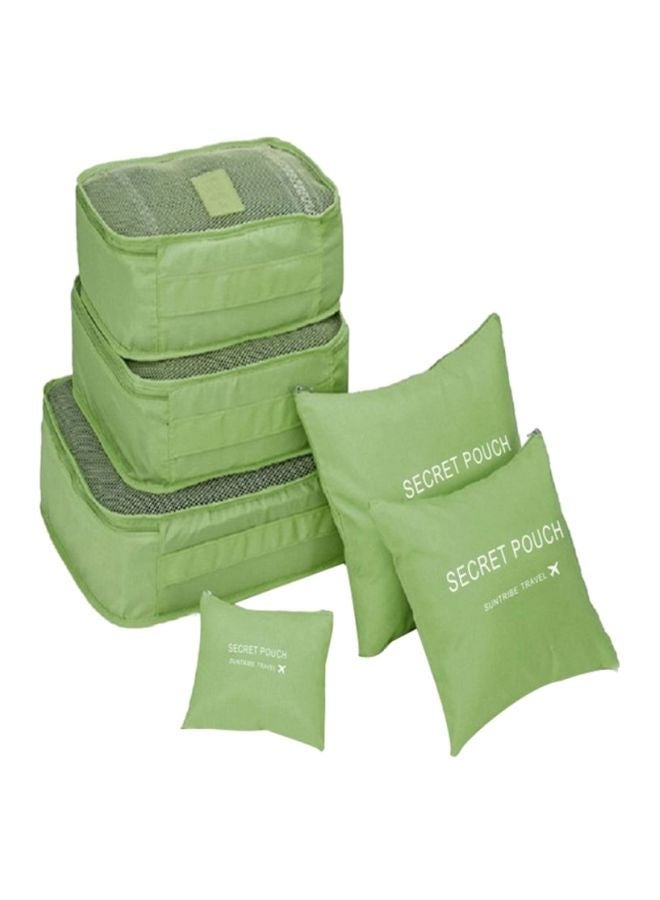 NIBEMINENT 6-Piece Storage Organizer Set Green Bag 37x27x12 cm, 30x22x12 20x15x12 Pouch 33x23 27x19 17x13cm - Image 1