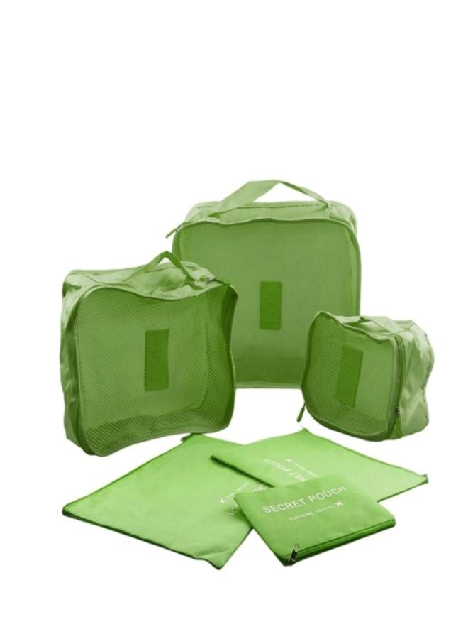 NIBEMINENT 6-Piece Storage Organizer Set Green Bag 37x27x12 cm, 30x22x12 20x15x12 Pouch 33x23 27x19 17x13cm - Image 2