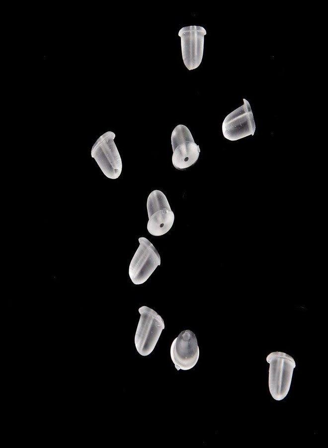 Honbon Earring Backs Clear Rubber Earring Stoppers Bullet Clutch Earring Safety Backs Replacement for Earring Hooks Studs with a Clear Portable Box, 50 Pairs 100 Pieces - Image 5