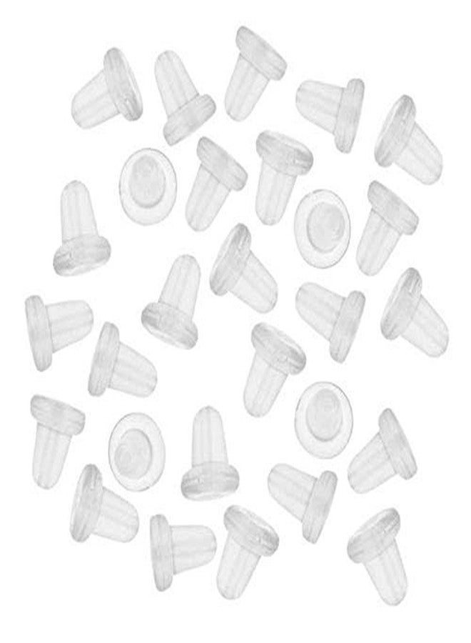 Honbon Earring Backs Clear Rubber Earring Stoppers Bullet Clutch Earring Safety Backs Replacement for Earring Hooks Studs with a Clear Portable Box, 50 Pairs 100 Pieces - Image 2