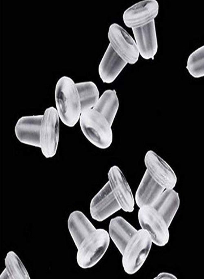 Honbon Earring Backs Clear Rubber Earring Stoppers Bullet Clutch Earring Safety Backs Replacement for Earring Hooks Studs with a Clear Portable Box, 50 Pairs 100 Pieces - Image 3