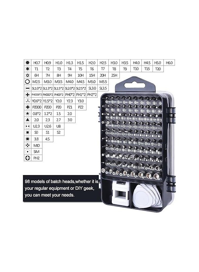 general Electronics Screwdriver Chromium Vanadium Steel Repair Tool Kit Set,electronics Repair Tool Kit 115 In 1 Precision Bits With Carry Case for Professional Fixing Computer/smartphone/camera/watch - Image 2