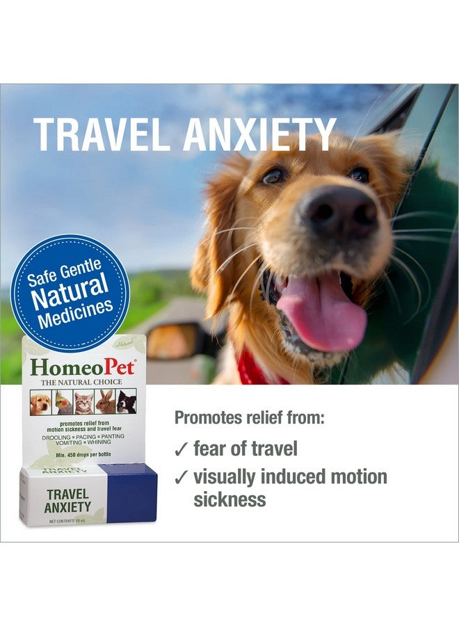 HomeoPet Travel Anxiety, Safe and Natural Stress Relief for Dogs, Cats, and Other Small Animals, Pet-Calming Supplement, 15 Milliliters - Image 2