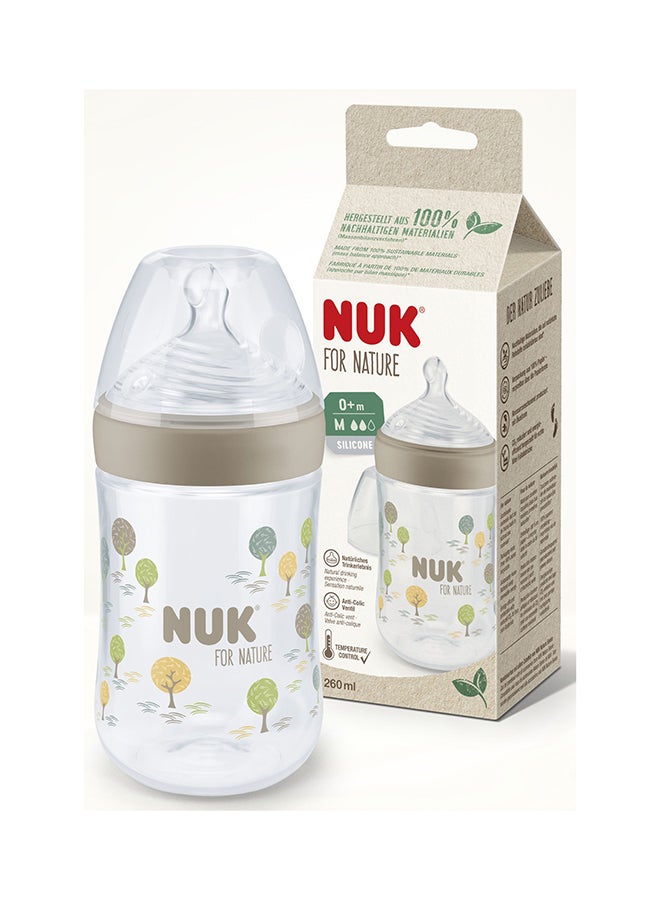 NUK Nature Bottle 260Ml M 0+M (Gray)