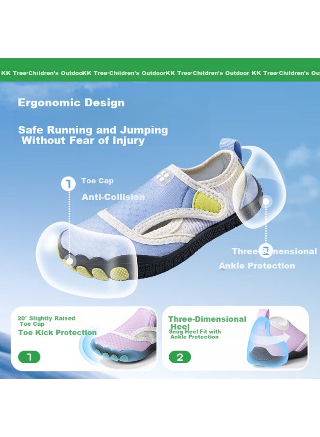 Kocotree Kk Tree Kids Creek Shoes Non-slip Cut-resistant Baby Beach Swimming Water Shoes Moss Gray Green - Image 3