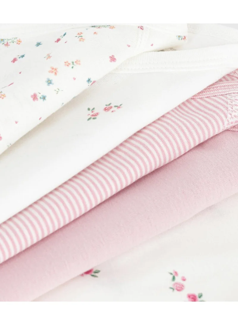 Petit Bateau Pack of babies' long-sleeved printed cotton wrapover bodies