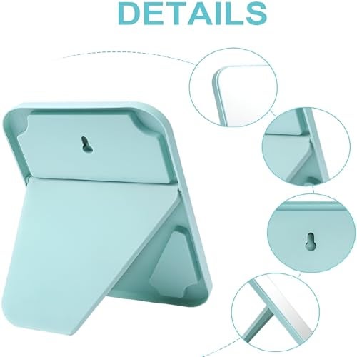 Simois Multipurpose Plastic Table Mirror | Foldable Makeup & Skincare Mirror for Shaving, Hair Styling | Rectangular Vanity Mirror for Travel, Camping, Bedroom & Bathroom (Pack of 1, Blue) - Image 5