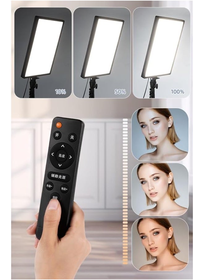 16-Inch LED Soft Light Panel 50W with Remote Control – Adjustable 2700K–5700K Color Temperature – CRI 95+ for Studio, YouTube, Video Recording, and Online Meetings