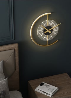 Necomi 2 IN 1 Creative Clock Wall Lamps, Wall Sconces LED Light Source Three-Color Dimmable Wall Light for Stairs Entrance Bedroom Bedside Study Home  - Image 1