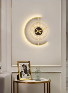 Necomi 2 IN 1 Creative Clock Wall Lamps, Wall Sconces LED Light Source Three-Color Dimmable Wall Light for Stairs Entrance Bedroom Bedside Study Home  - Image 2