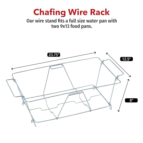 Sterno Chafing Dish Wire Rack - Folding Wire Racks for Food Warmer, Chafer Buffet Stand for Catering - Stand for Food Warmer, Holds Water & Food Pans - Pack of 6 - Image 2