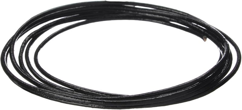 Realeather Crafts 466841 Round Leather Lace 2mmX25yd Spool Black - Image 3