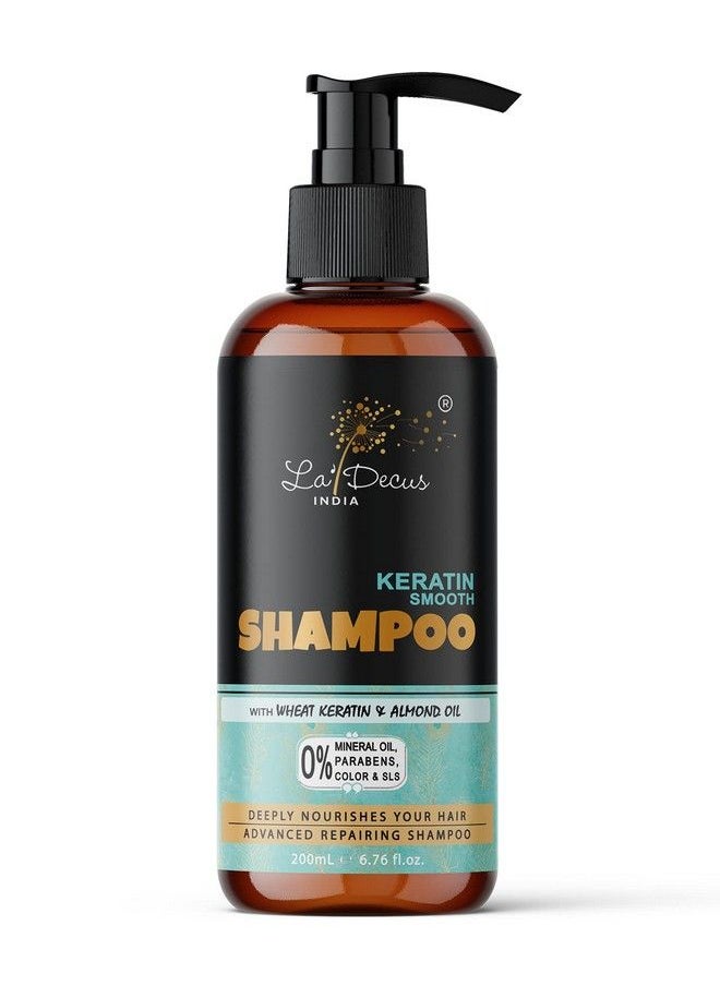 La' Decus INDIA - Keratin Smooth Shampoo With Wheat Keratin And Almond Oil ; Deepely Nourishes Hair ; Advanced Repairing Shampoo 200Ml - Image 1