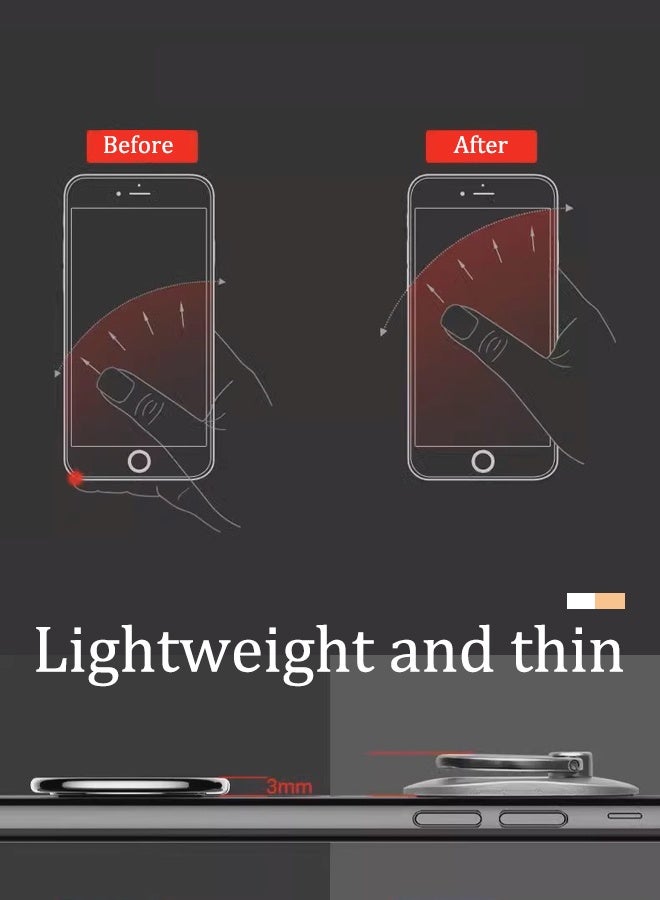 Ultra thin Swivel Ring Phone Stand With Car Mount Buckle Bracket - Image 5