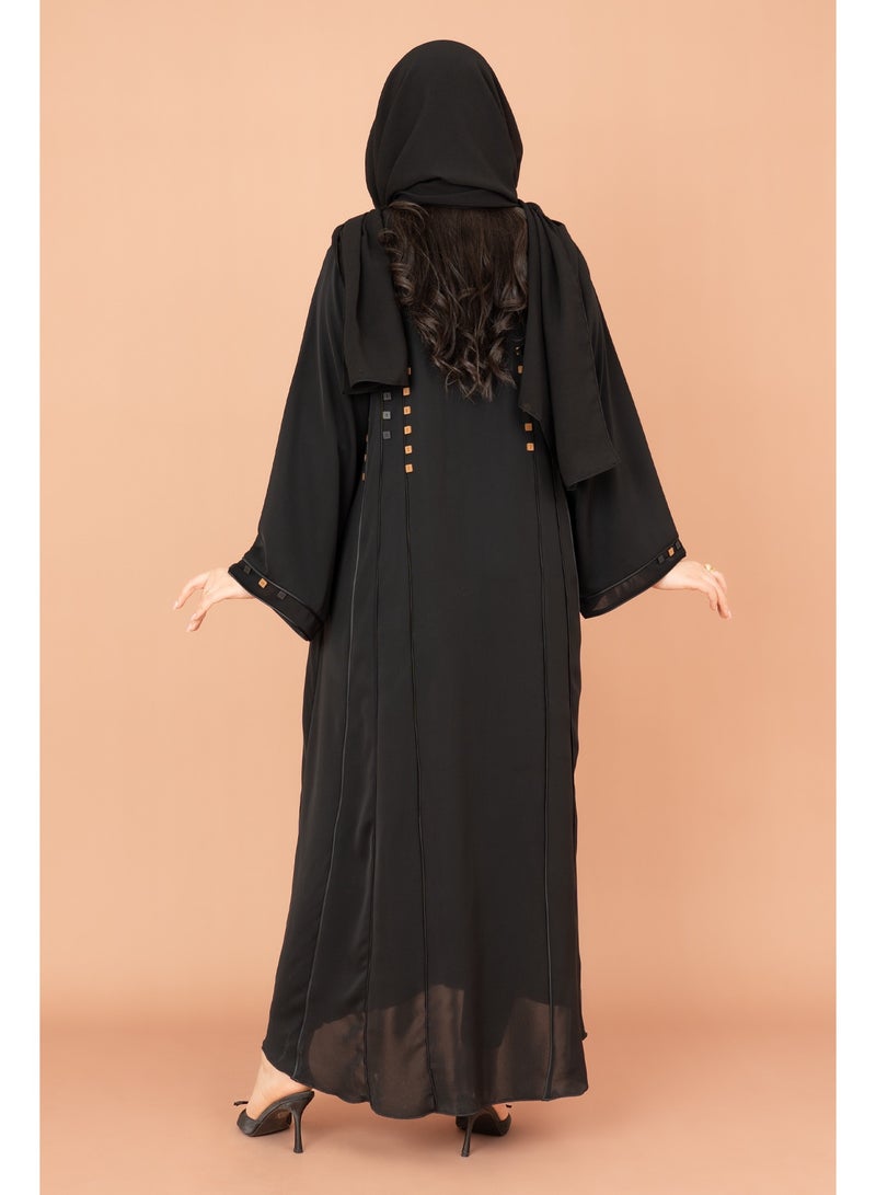 اكسا عباية عصرية AIK015 اسود - Image 4