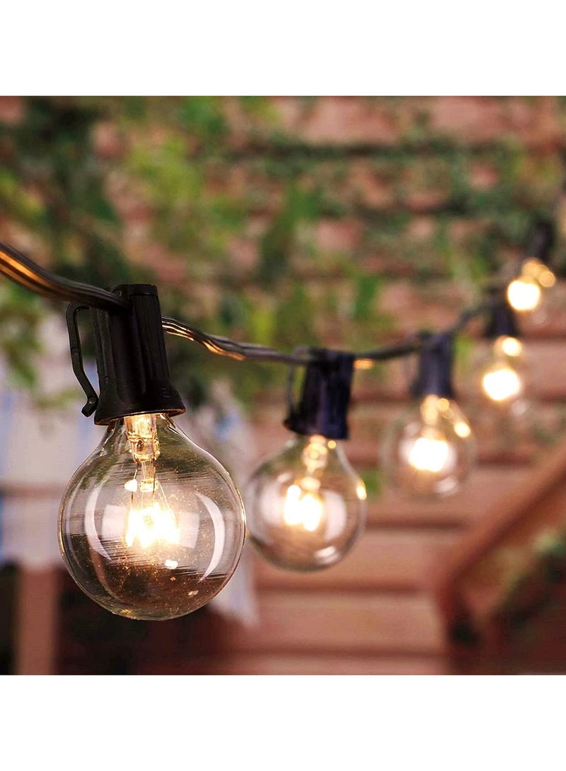 LINGWEI 25FT Outdoor String Lights with 25 Bulbs – Warm White - Image 1