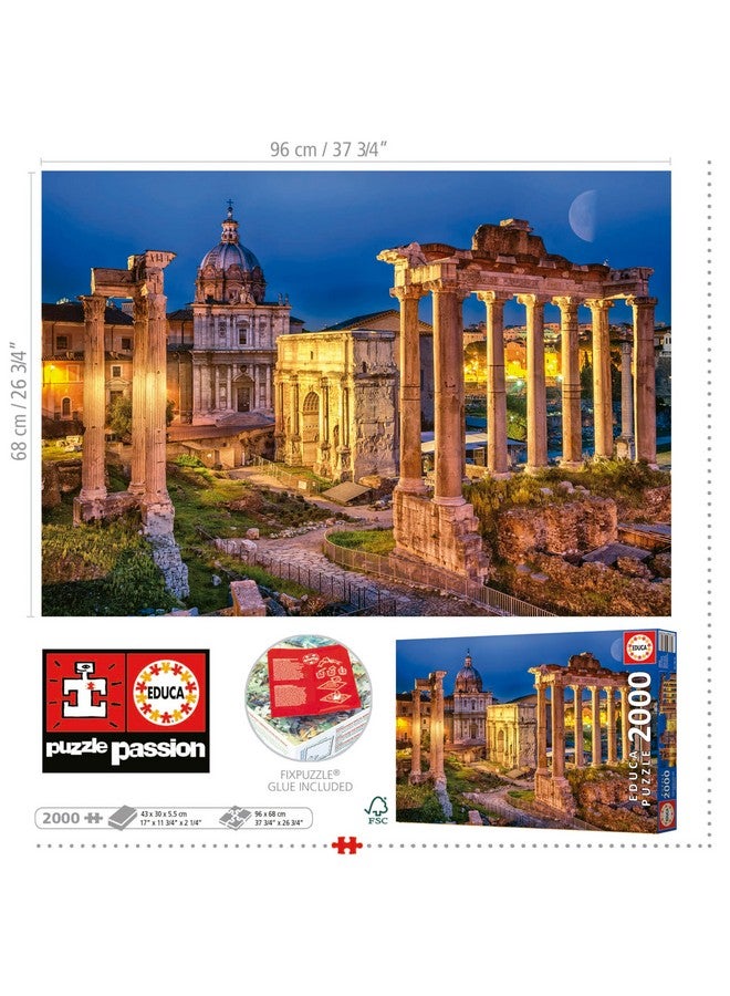 ايديوسا المنتدى الروماني للتراث العالمي 2000 قطعة من أحجية الصور المقطوعة، يتضمن غراء صورة كاملة بمقاس 37.79 × 26.77 للأعمار من 14 عامًا فما فوق (19619) - Image 3