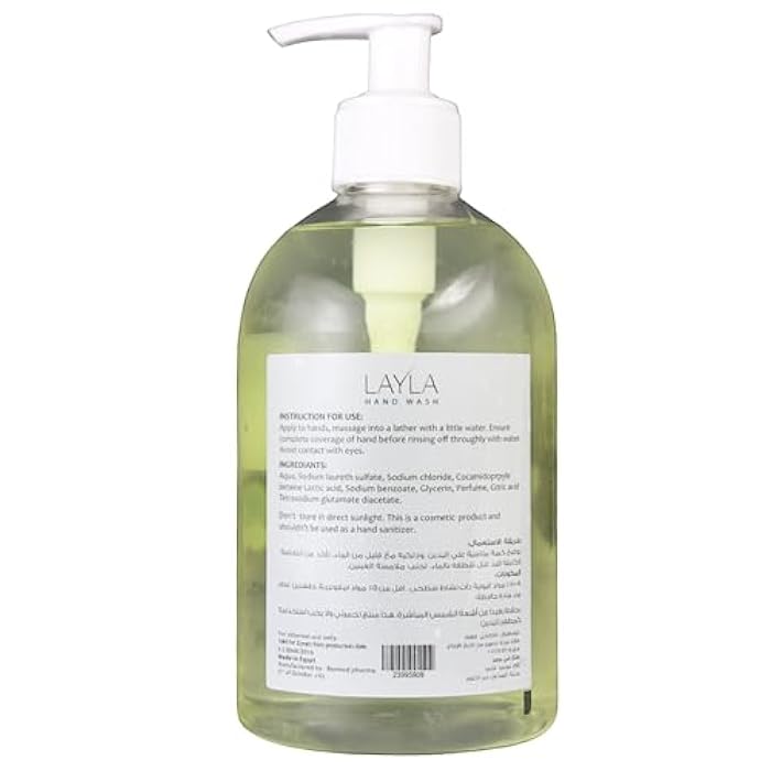 Layla Hand Wash Antibacterial With Green Apple-500ml - Image 2