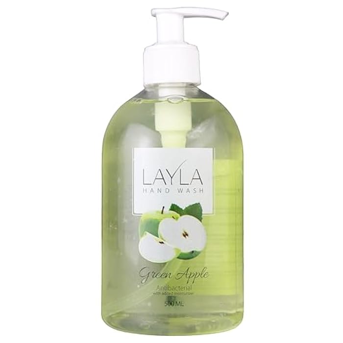 Layla Hand Wash Antibacterial With Green Apple-500ml - Image 1