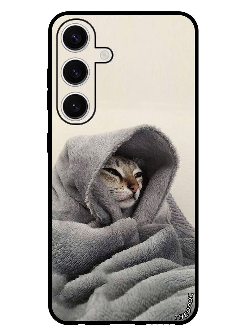 Protective Case Anti Scratch Shock Proof Bumper Cover For Samsung Galaxy S24 Cat in Blanket