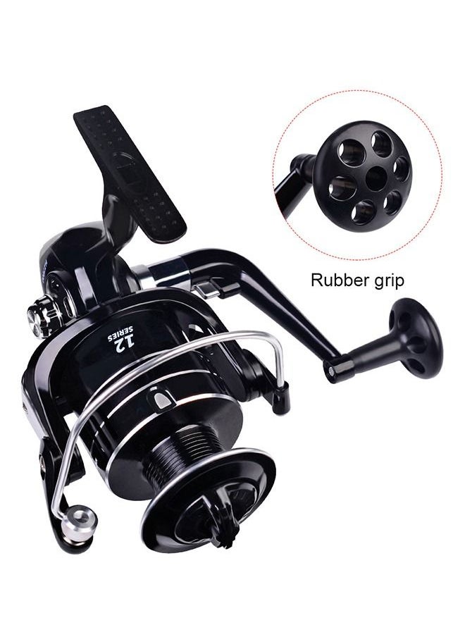 GROIC Fishing Reel Wheel Full Metal Wear Resistant Foldable Spinning Wheel Waterproof with Wooden Handle for Seawater Freshwater-4000  - Image 2