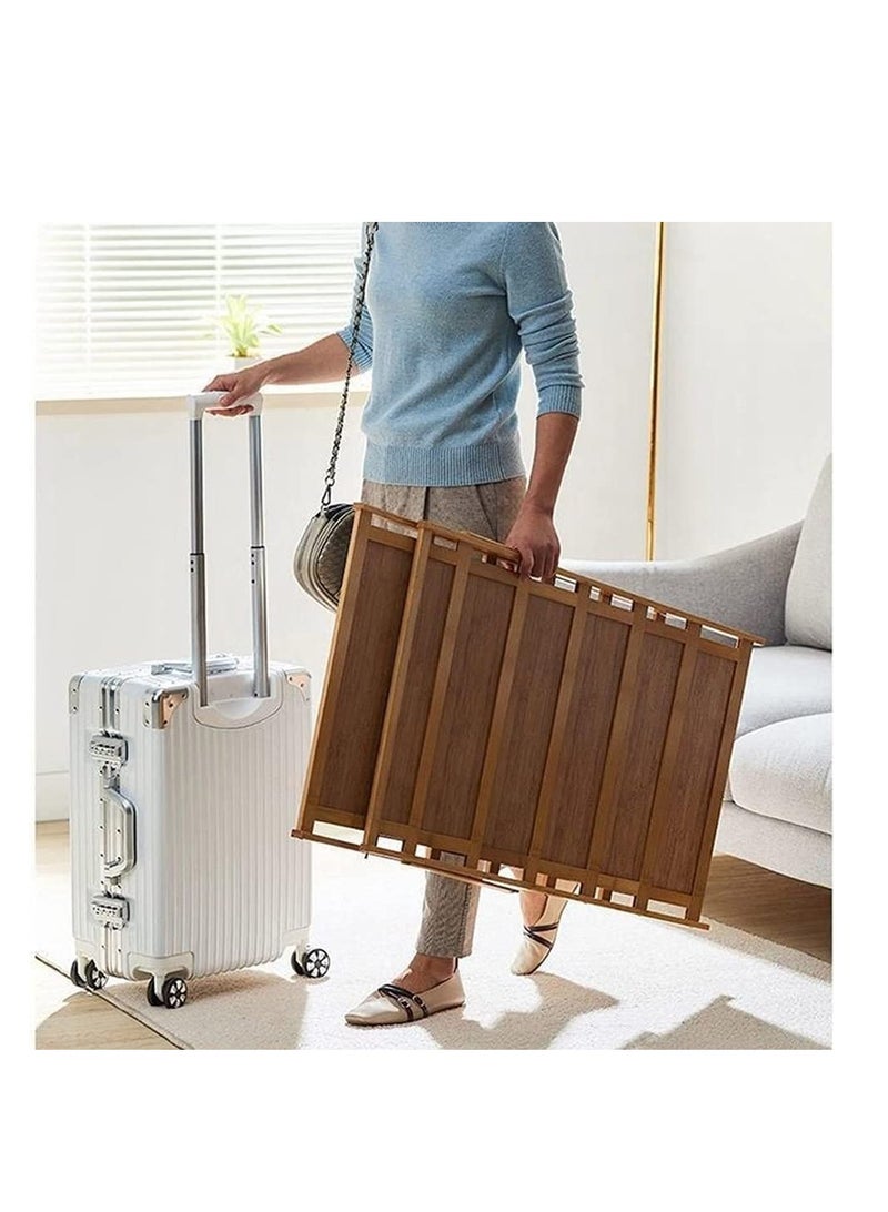 FFD Foldable Bamboo Shoe Rack 5Tier Bamboo Shoe Rack Installation-Free Shoe Shelf Storage Organizer for Unit Entryway Hallway & Closet Sturdy Freestanding Shoe shelf - Image 5
