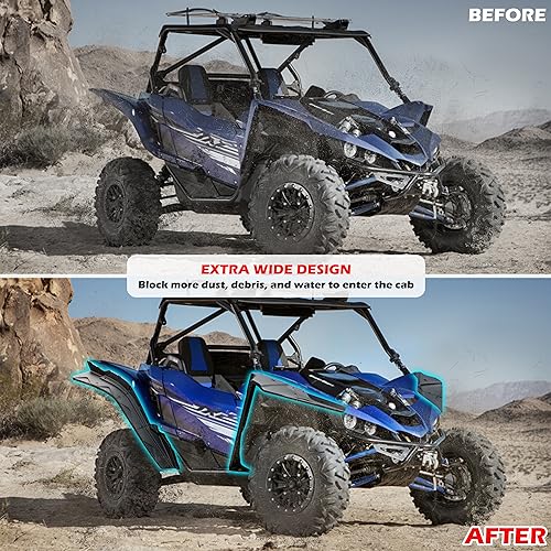 SAUTVS XXL Wider Fender Flares for Yamaha YXZ1000R, Front Rear Extended Mud Flaps Mud Guards Extension for Yamaha YXZ 1000R/SE/SS/SS SE/SS XTR 2019-2025 Accessories - Image 2