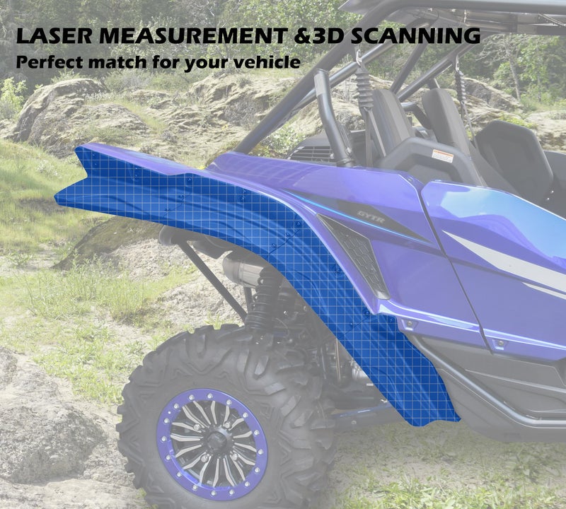 SAUTVS XXL Wider Fender Flares for Yamaha YXZ1000R, Front Rear Extended Mud Flaps Mud Guards Extension for Yamaha YXZ 1000R/SE/SS/SS SE/SS XTR 2019-2025 Accessories - Image 4