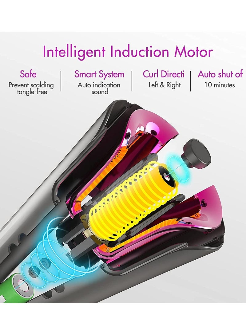 Generic - Cordless automatic Hair Curler,Hair iron professional ceramic coating,Portable rechargeable ceramic automatic curling styling device, adjustable temperature and timer - Image 1