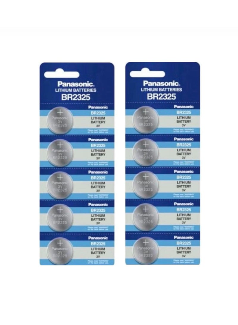 10-Pieces Panasonic BR2325 Lithium 3V Indonesia Batteries