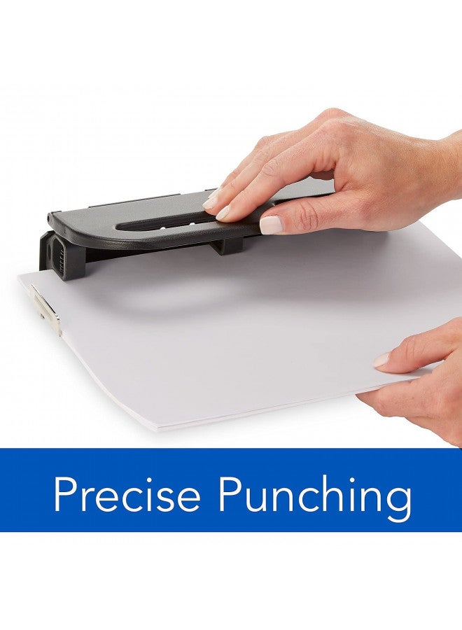 Swingline 2-7 Hole Punch, Semi-Adjustable, Heavy Duty Hole Puncher, Easy Touch, 24 Sheet Punch Capacity, Black (74150) - Image 3