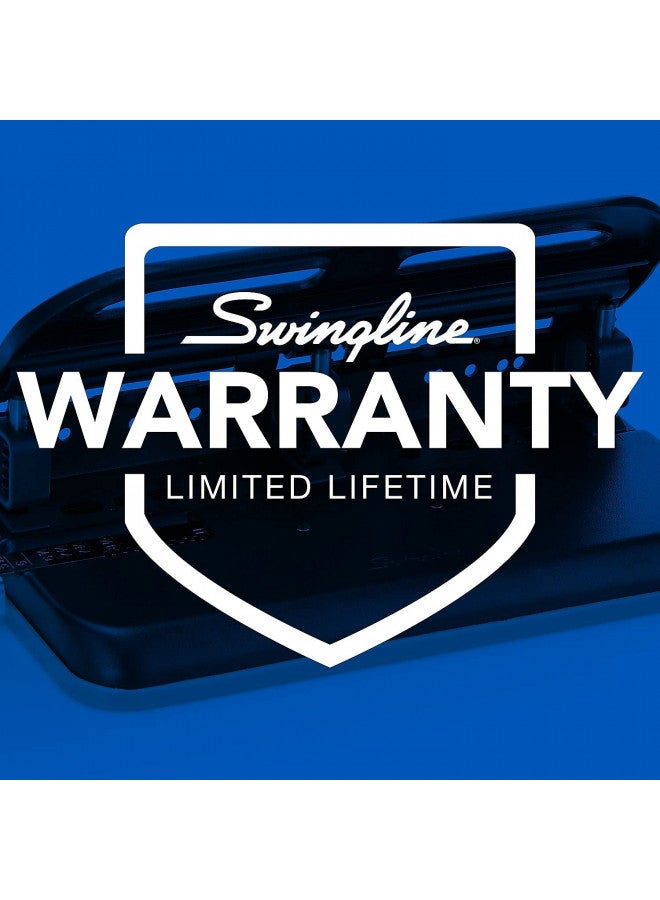 Swingline 2-7 Hole Punch, Semi-Adjustable, Heavy Duty Hole Puncher, Easy Touch, 24 Sheet Punch Capacity, Black (74150) - Image 5