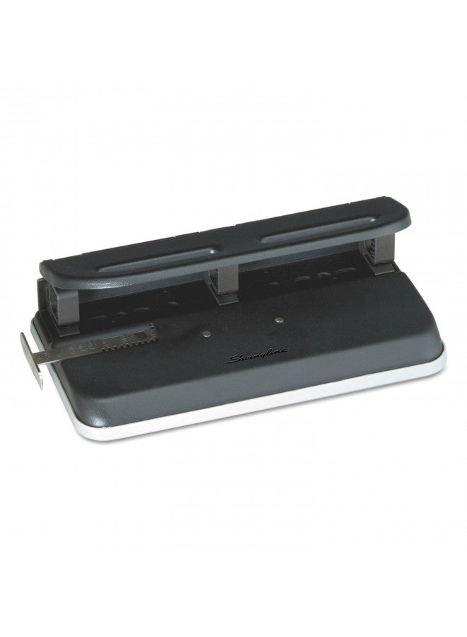 Swingline 2-7 Hole Punch, Semi-Adjustable, Heavy Duty Hole Puncher, Easy Touch, 24 Sheet Punch Capacity, Black (74150) - Image 1