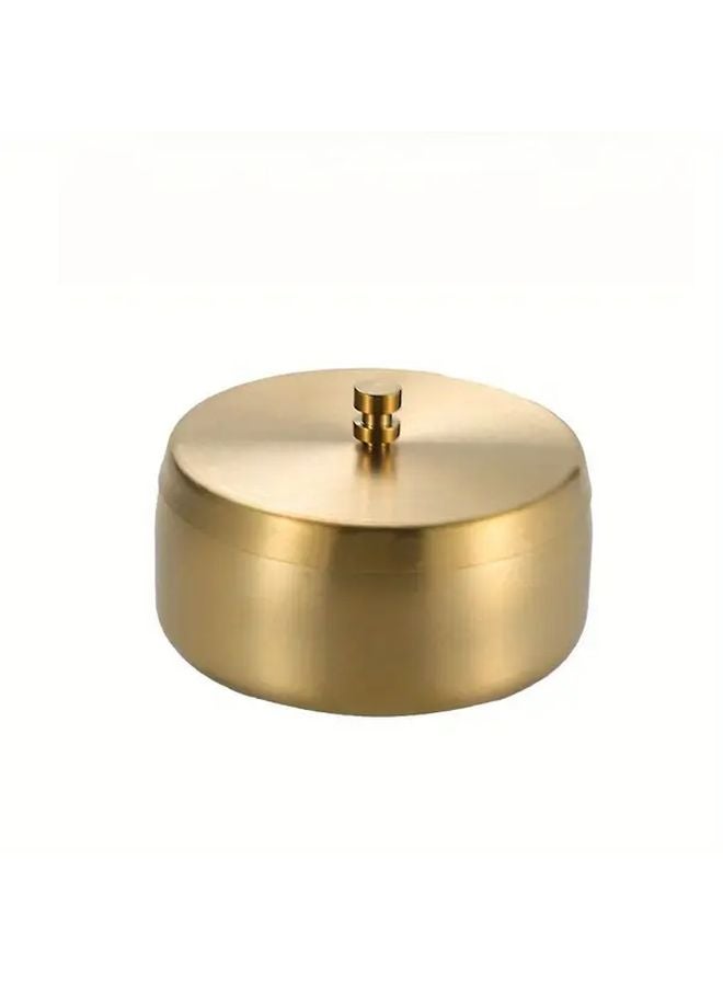 Stainless Steel Ashtray With Lid Silvery Smoking Accessory For Home Office Bar - Image 5