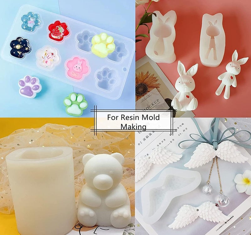 SANAAA Silicone Mold Making Kit - Translucent Liquid Silicone Rubber for Resin Molds, Silicone Molds, Hand Craft Molds (500g) - Image 5